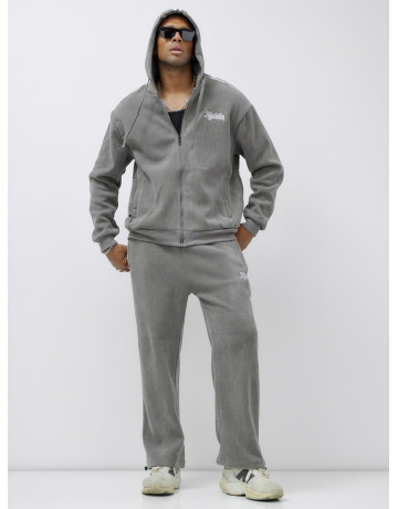 Мужской демисезонный спортивный костюм на флисе, серый, для спорта. в Тюмени