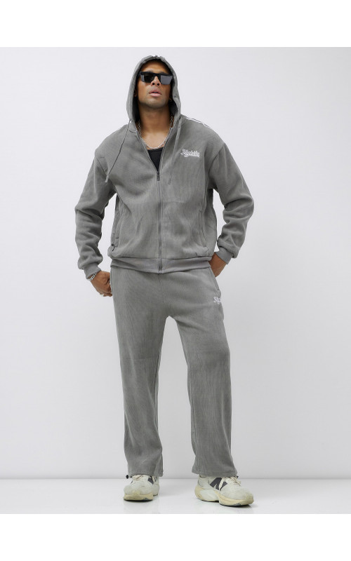 Мужской демисезонный спортивный костюм на флисе, серый, для спорта. в Тюмени