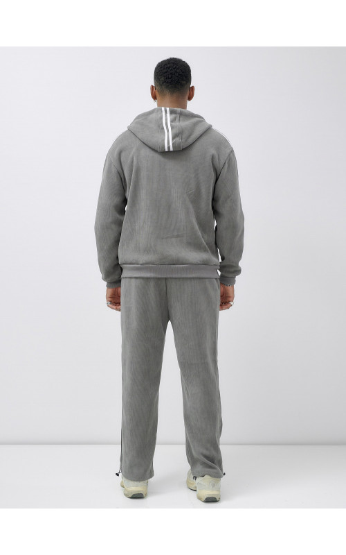 Мужской демисезонный спортивный костюм на флисе, серый, для спорта. в Тюмени