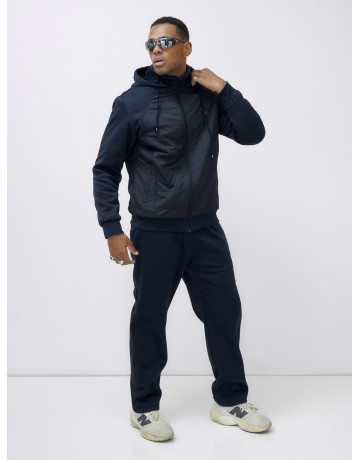 Мужской зимний спортивный костюм с начёсом, тёмно-синий, для спорта. в Тюмени