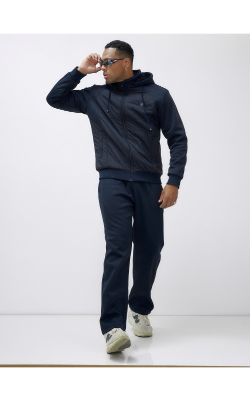 Мужской зимний спортивный костюм с начёсом, тёмно-синий, для спорта. в Тюмени