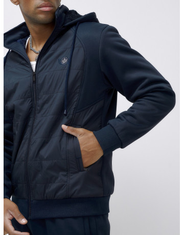 Мужской зимний спортивный костюм с начёсом, тёмно-синий, для спорта. в Тюмени