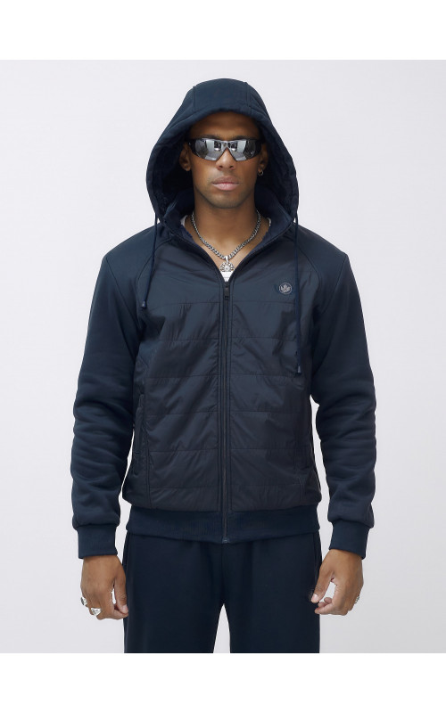 Мужской зимний спортивный костюм с начёсом, тёмно-синий, для спорта. в Тюмени