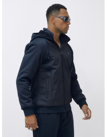 Мужской зимний спортивный костюм с начёсом, тёмно-синий, для спорта. в Тюмени