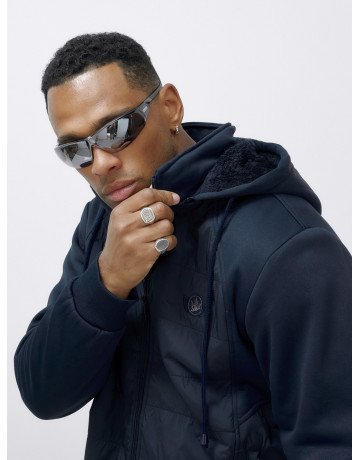 Мужской зимний спортивный костюм с начёсом, тёмно-синий, для спорта. в Тюмени