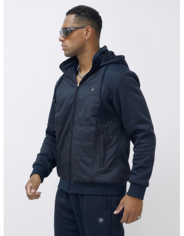 Мужской зимний спортивный костюм с начёсом, тёмно-синий, для спорта. в Тюмени