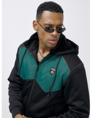 Мужской зимний спортивный костюм с начёсом, зелёный, для активного отдыха в Тюмени