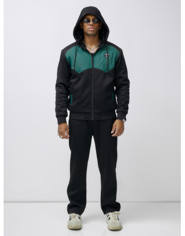 Мужской зимний спортивный костюм с начёсом, зелёный, для активного отдыха в Тюмени