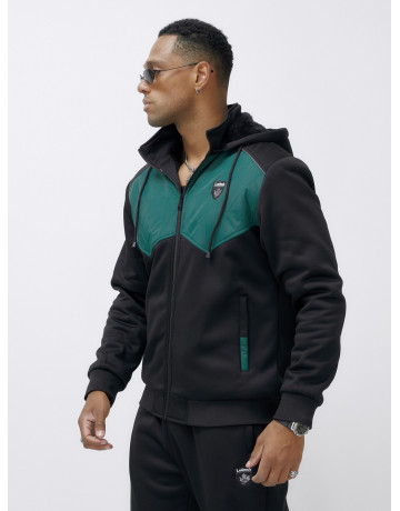 Мужской зимний спортивный костюм с начёсом, зелёный, для активного отдыха в Тюмени