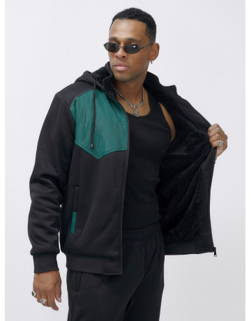 Мужской зимний спортивный костюм с начёсом, зелёный, для активного отдыха в Тюмени