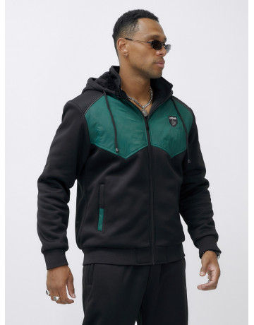 Мужской зимний спортивный костюм с начёсом, зелёный, для активного отдыха в Тюмени