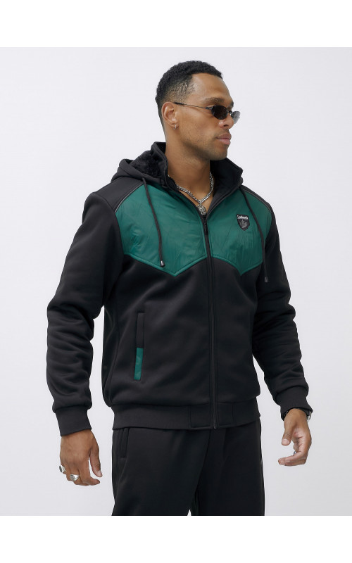 Мужской зимний спортивный костюм с начёсом, зелёный, для активного отдыха в Тюмени