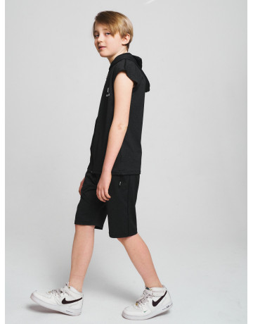 Летний спортивный костюм для мальчика с капюшоном