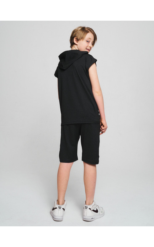 Летний спортивный костюм для мальчика с капюшоном