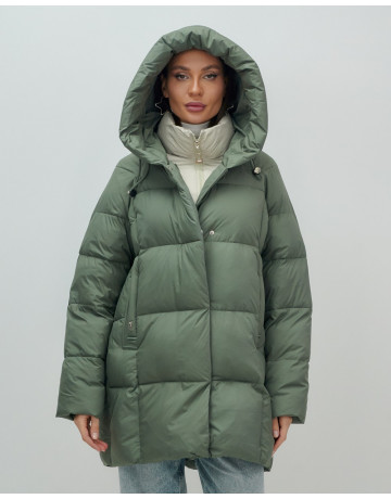 Женская зимняя куртка с капюшоном, размер 48–56.