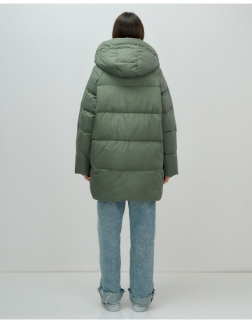 Женская зимняя куртка с капюшоном, размер 48–56.