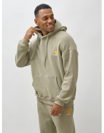 Мужской демисезонный спортивный костюм на флисе, светло-зелёный. в Тюмени