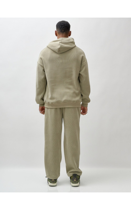 Мужской демисезонный спортивный костюм на флисе, светло-зелёный. в Тюмени