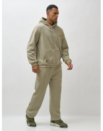 Мужской демисезонный спортивный костюм на флисе, светло-зелёный. в Тюмени