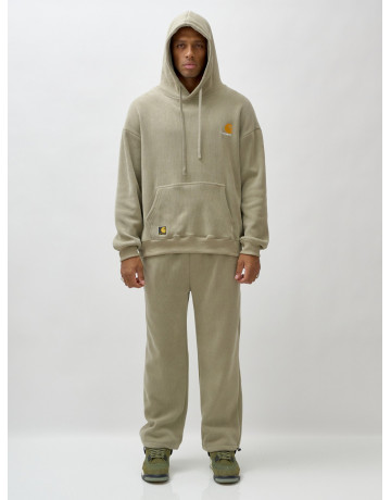Мужской демисезонный спортивный костюм на флисе, светло-зелёный. в Тюмени