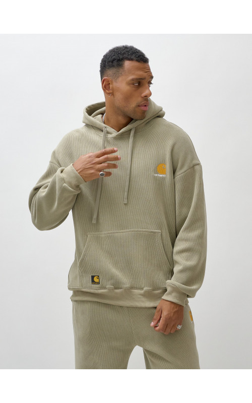 Мужской демисезонный спортивный костюм на флисе, светло-зелёный. в Тюмени