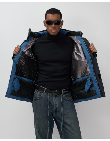 Мужская зимняя горнолыжная куртка синего цвета для спорта. в Тюмени