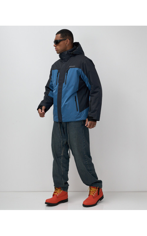 Мужская зимняя горнолыжная куртка синего цвета для спорта. в Тюмени
