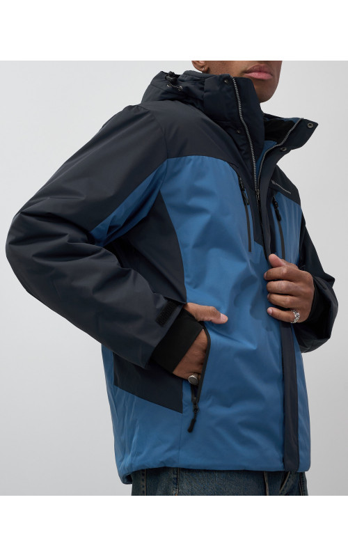 Мужская зимняя горнолыжная куртка синего цвета для спорта. в Тюмени