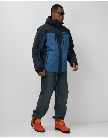 Мужская зимняя горнолыжная куртка синего цвета для спорта. в Тюмени