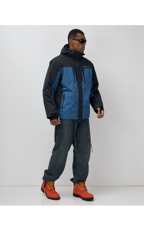 Мужская зимняя горнолыжная куртка синего цвета для спорта. в Тюмени