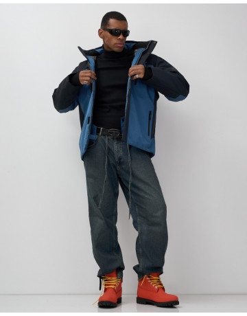 Мужская зимняя горнолыжная куртка синего цвета для спорта. в Тюмени