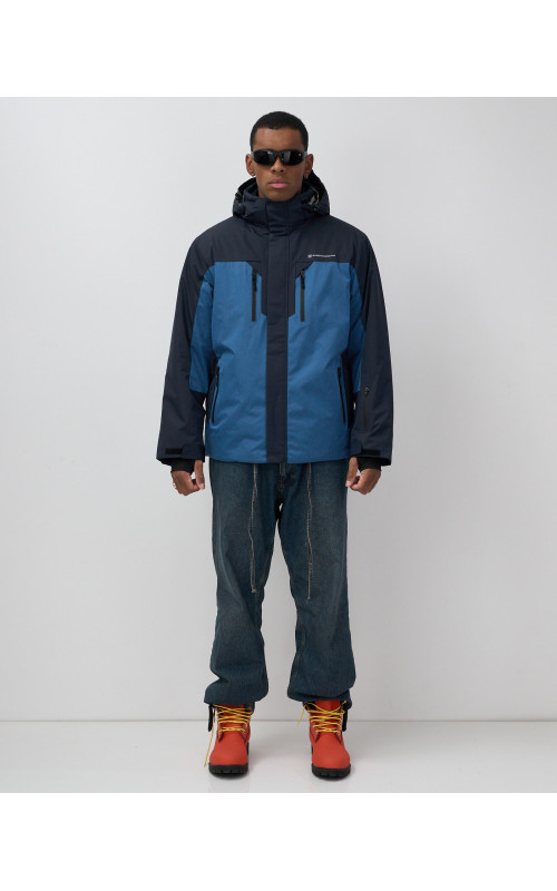 Мужская зимняя горнолыжная куртка синего цвета для спорта. в Тюмени