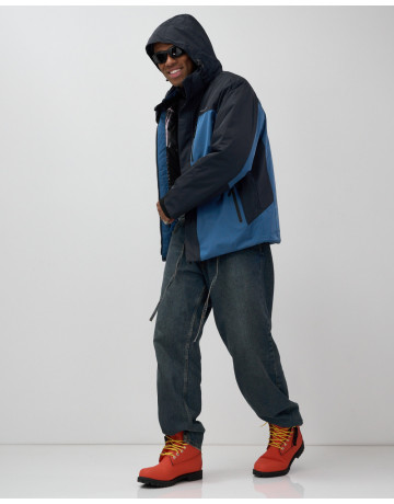 Мужская зимняя горнолыжная куртка синего цвета для спорта. в Тюмени