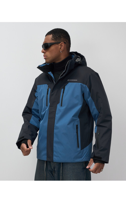 Мужская зимняя горнолыжная куртка синего цвета для спорта. в Тюмени