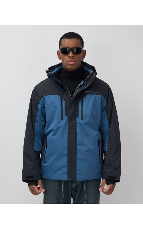 Мужская зимняя горнолыжная куртка синего цвета для спорта. в Тюмени