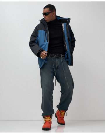 Мужская зимняя горнолыжная куртка синего цвета для спорта. в Тюмени