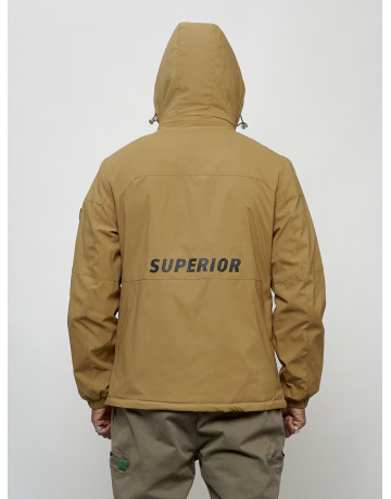 Мужская спортивная куртка с капюшоном, весна, бежевый, для активного отдыха в Тюмени