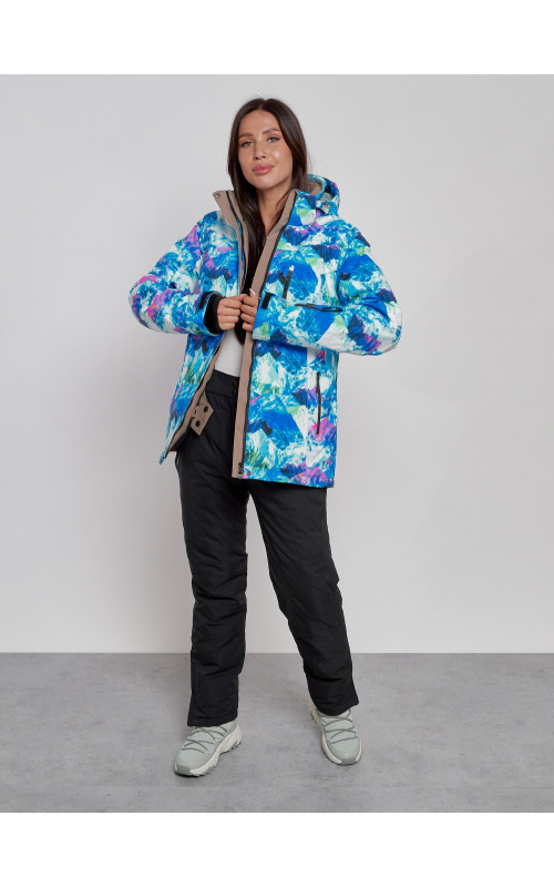 Женский горнолыжный костюм синего цвета для зимы в Тюмени