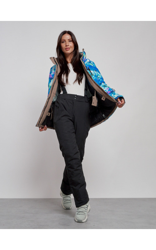 Женский горнолыжный костюм синего цвета для зимы в Тюмени