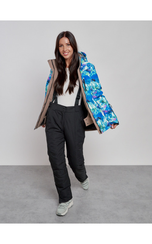 Женский горнолыжный костюм синего цвета для зимы в Тюмени