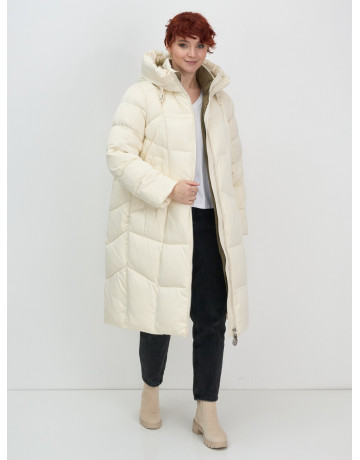 Длинный пуховик для женщин с капюшоном.