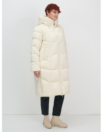 Длинный пуховик для женщин с капюшоном.