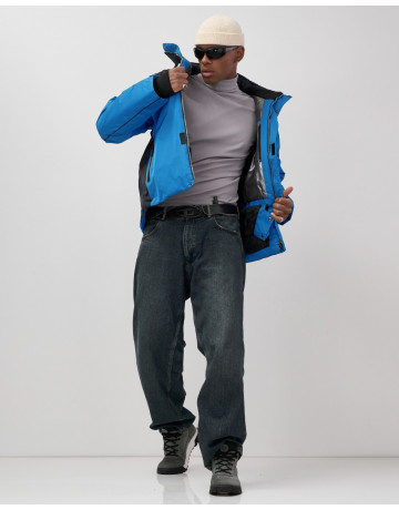 Мужская горнолыжная куртка, голубой, для зимних видов спорта в Тюмени