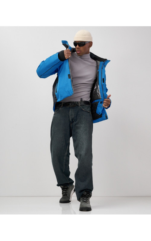 Мужская горнолыжная куртка, голубой, для зимних видов спорта в Тюмени