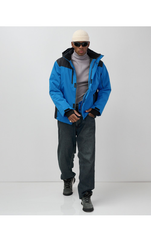 Мужская горнолыжная куртка, голубой, для зимних видов спорта в Тюмени
