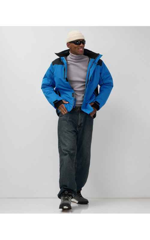 Мужская горнолыжная куртка, голубой, для зимних видов спорта в Тюмени