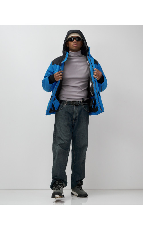 Мужская горнолыжная куртка, голубой, для зимних видов спорта в Тюмени