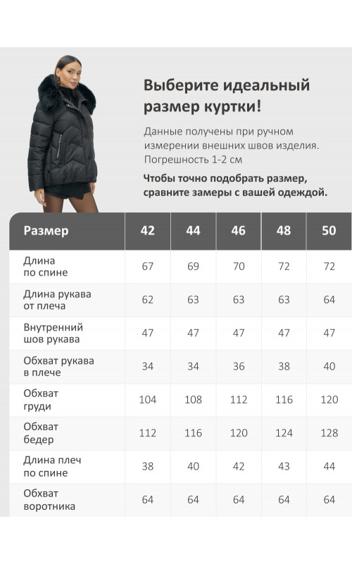 Женский зимний пуховик с мехом и капюшоном, чёрный. в Тюмени