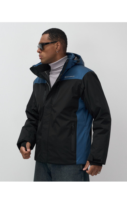 Мужская горнолыжная куртка, чёрная, для зимних видов спорта в Тюмени