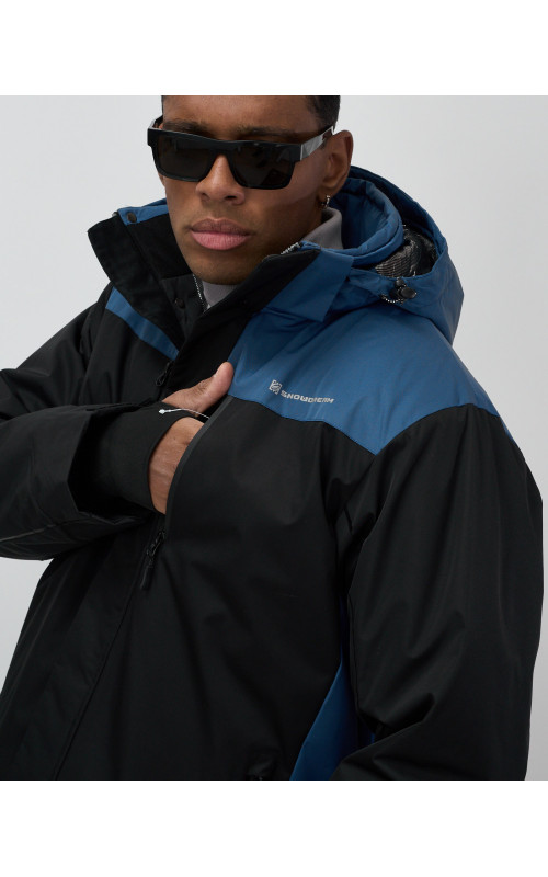 Мужская горнолыжная куртка, чёрная, для зимних видов спорта в Тюмени